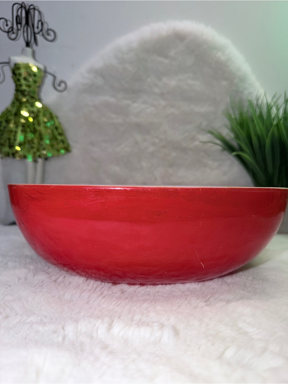 PYREX Vintage Square Red Milk Glass 2.5 Quart Cooking & Serving Bowl 🍒 - Picture 2 of 8